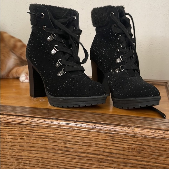 Black Rhinestone Booties - Picture 2 of 4